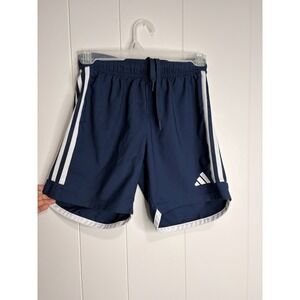 NWT Adidas Athletic Gym Shorts Dark Blue/White Logo Mens Size Small Activewear